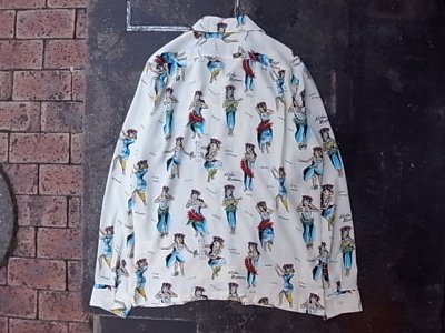 画像2: ALOHABLOSSOM   "HULAGIRL" LONG SLEEVE SHIRTS NATURAL