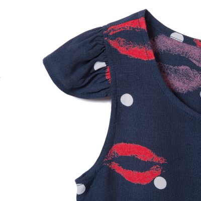 画像2: ALOHABLOSSOM   "KISS" KIDS ONE PIECE / NAVY