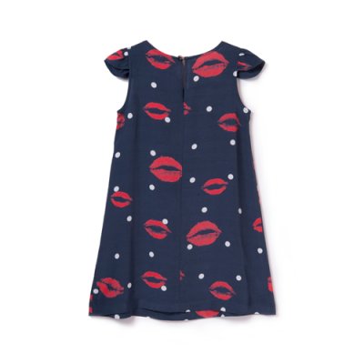 画像1: ALOHABLOSSOM   "KISS" KIDS ONE PIECE / NAVY