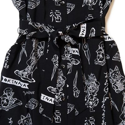 画像2: ALOHABLOSSOM   “LUCKY" DRESS BLACK