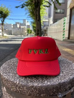 画像1: FVK   "FVKZ" MESH CAP Red