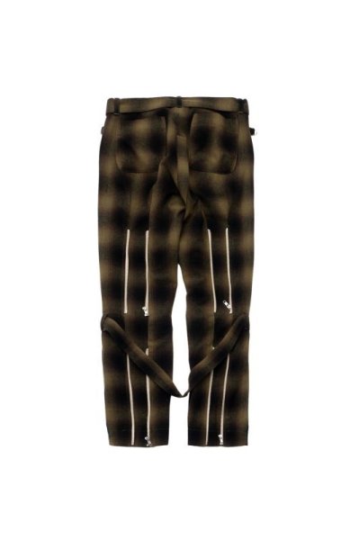 画像1: PHINGERIN   BONTAGE PANTS WOOL OMBRE YELLOW PLAID (1)