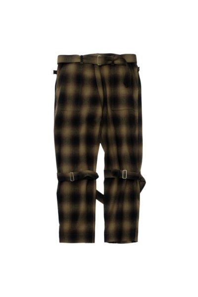 画像1: PHINGERIN   BONTAGE PANTS WOOL OMBRE YELLOW PLAID