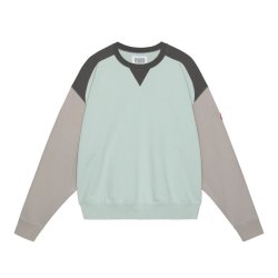 画像1: CE   PANEL SHOULDER CREW NECK GREEN