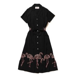 画像1: ALOHABLOSSOM   “FLAMINGO" DRESS BLACKxPINK