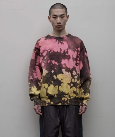 画像2: BAL   LOGO TIE DYE CREW by YUKIDYE  Black