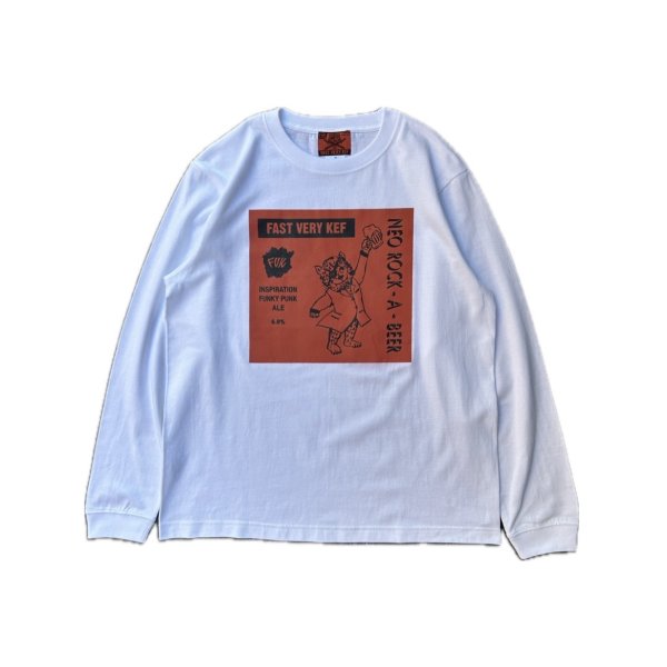 画像1: FVK  NEO ROCK-A-BEER L/S ALE WHITE (1)