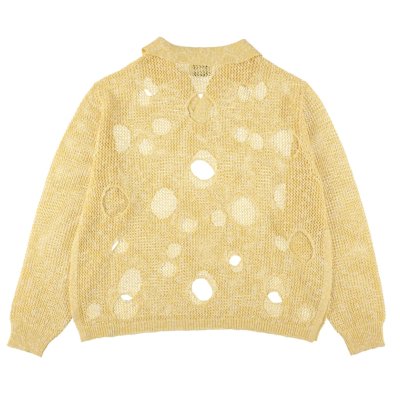 画像1: PHINGERIN  HOLE KNIT SKIPPER YELLOW