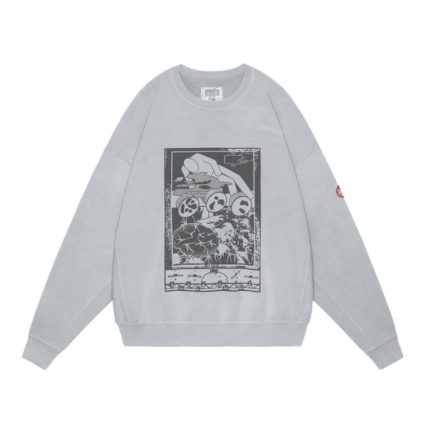 画像1: CE  OVERDYE FK MindfulnessBlock CREW NECK GREY (1)