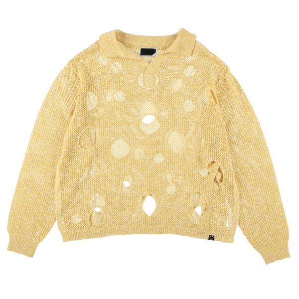 画像1: PHINGERIN  HOLE KNIT SKIPPER YELLOW (1)