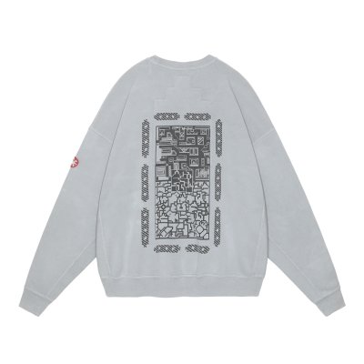 画像1: CE  OVERDYE FK MindfulnessBlock CREW NECK GREY