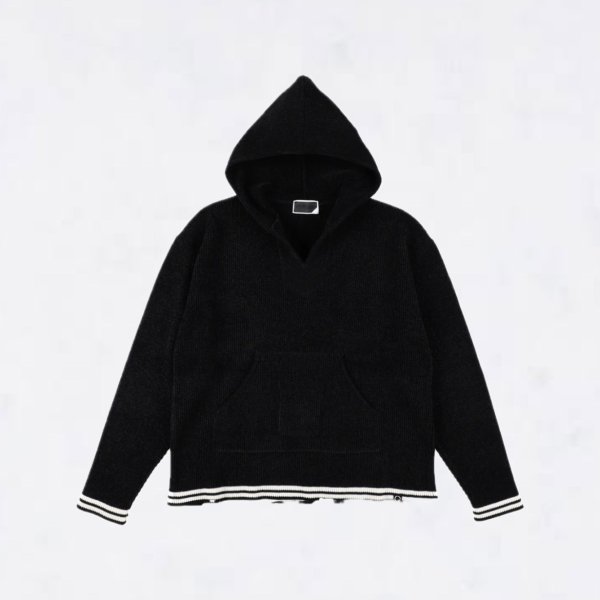 画像1: PHINGERIN  CORDY KNIT MEXPARKA BLACK (1)