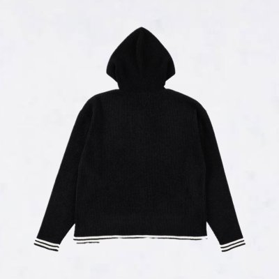 画像1: PHINGERIN  CORDY KNIT MEXPARKA BLACK