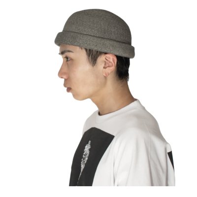 画像2: PHINGERIN  STRAW BEANIE GREY