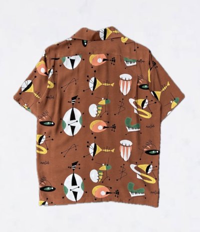 画像2: ALOHABLOSSOM  ATOMIC SHORT SLEEVE BROWN