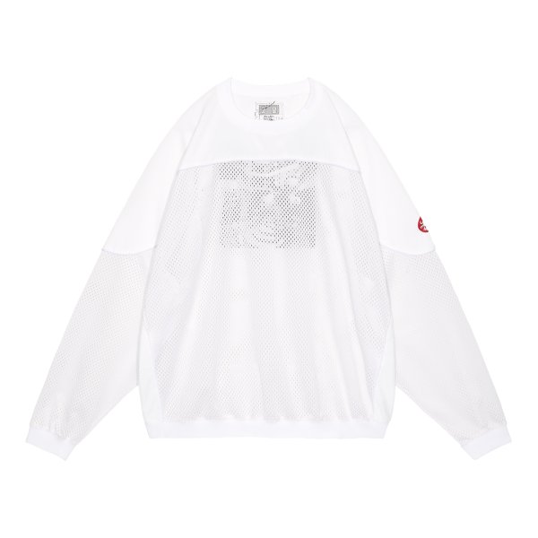 画像1: CE  MESH TRACK CREW NECK WHITE (1)