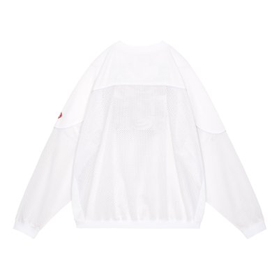 画像1: CE  MESH TRACK CREW NECK WHITE