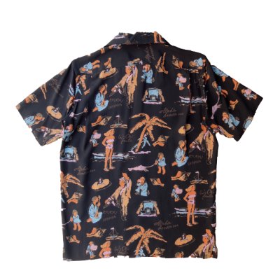 画像1: ALOHABLOSSOM 　RYUKYU SOUVENIR SHORT SLEEVE BLACK