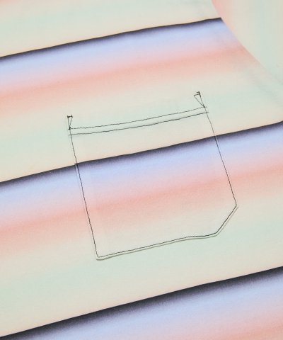画像2: BAL  GRADIENT STRIPE CREW NECK TEE PINK