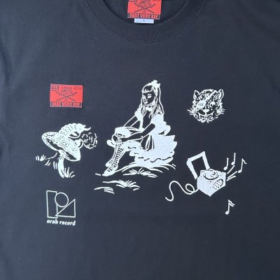 画像1: FVK   "orab in wonderland" tee BLACK
