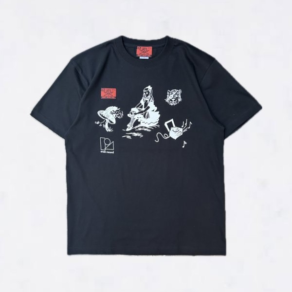 画像1: FVK   "orab in wonderland" tee BLACK (1)