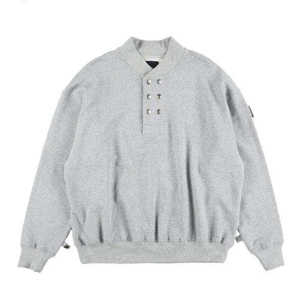 画像1: PHINGERIN  DOUBLE HENLEY SWEATSHIRT HEATHER GREY (1)