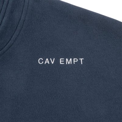 画像2: CE  NECK SNAP DBL KNIT HOODY NAVY