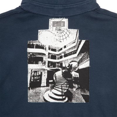 画像3: CE  NECK SNAP DBL KNIT HOODY NAVY