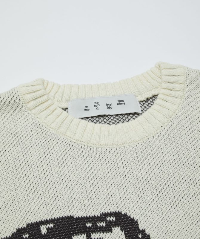 画像: JACQUARD COTTON CREWNECK SWEATER WHITE